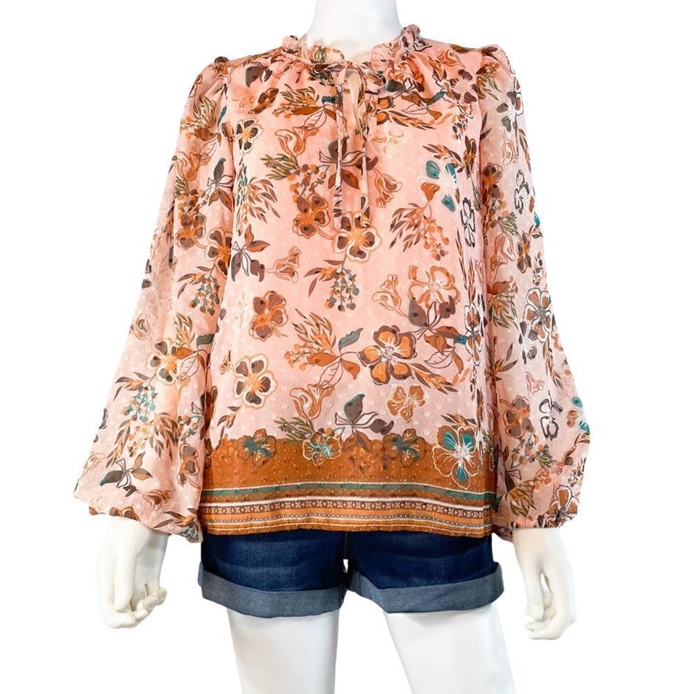 Joie Floral Blouse Long Sleeve Medium